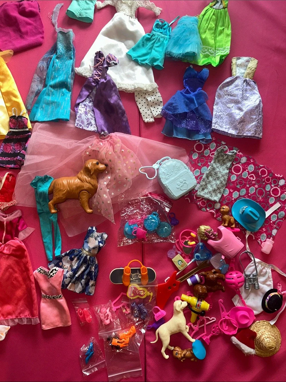 Large Lot of Mixed Barbie Doll Clothing & Accessories.